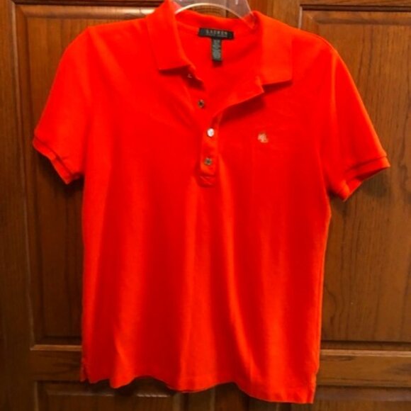 Ralph Lauren Women's Orange Polo Size M - Picture 1 of 5